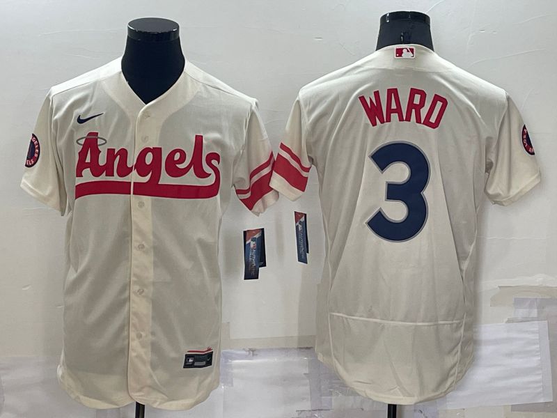 Men Los Angeles Angels #3 Ward Cream City Edition Elite Nike 2022 MLB Jersey